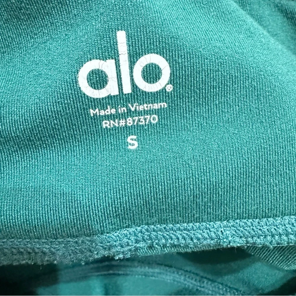 Alo Yoga Moto‎ Legging Forest Green Full Length Tights Size S